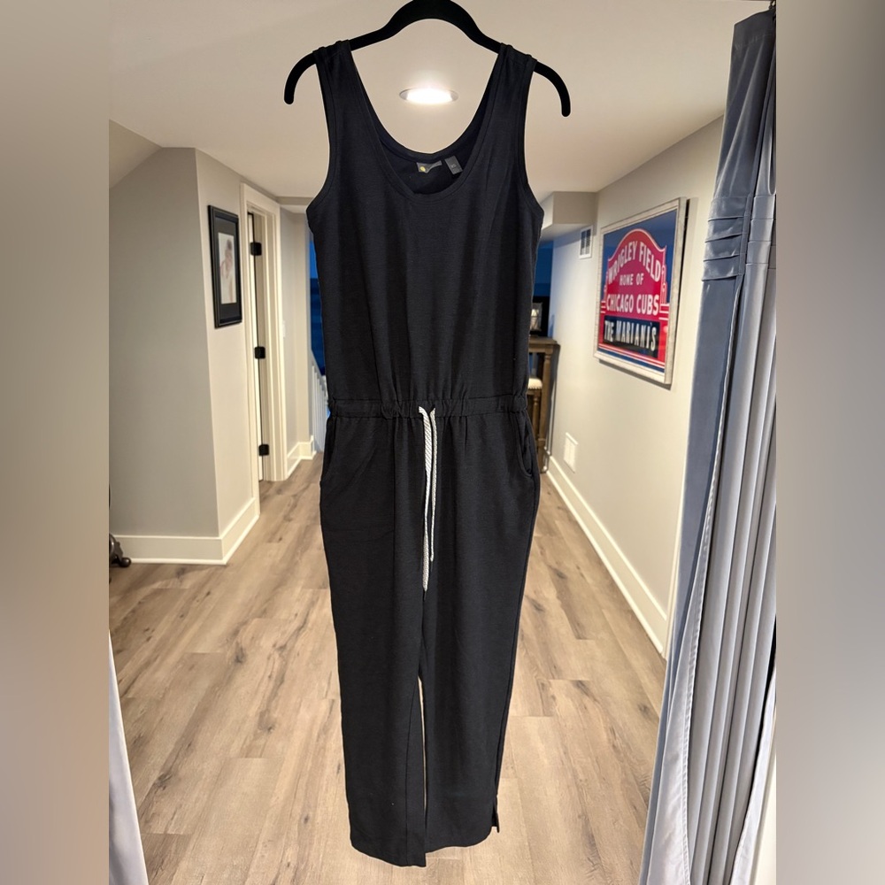Zella Charcoal Grey Sleeveless Jumpsuit with Drawstring